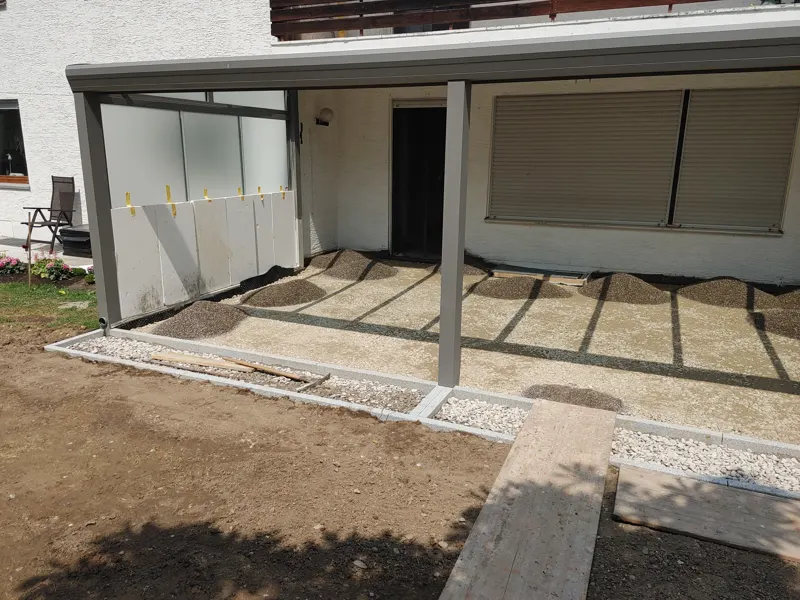 Balkon mit Sonderentwässerung